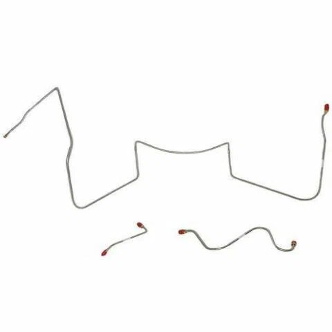 1964-65 Pontiac Lemans Front Brake Line Kit Manual Drum Brakes Steel - AKT6401OM